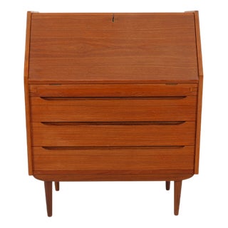 Vintage Secretaire in Teak For Sale