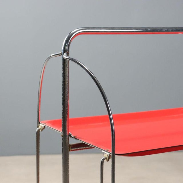 Vintage Serving Bar Cart from Bremshey Solingen, 1960s For Sale - Image 3 of 9