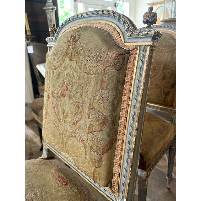 French 19th Century Set of Four Louis XVI-Style Side Chairs For Sale - Image 3 of 7