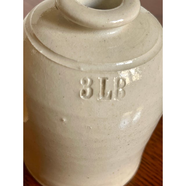 Ceramic Pair of Victorian Cream-Glazed Stoneware Jars With Capacity Marks For Sale - Image 7 of 12