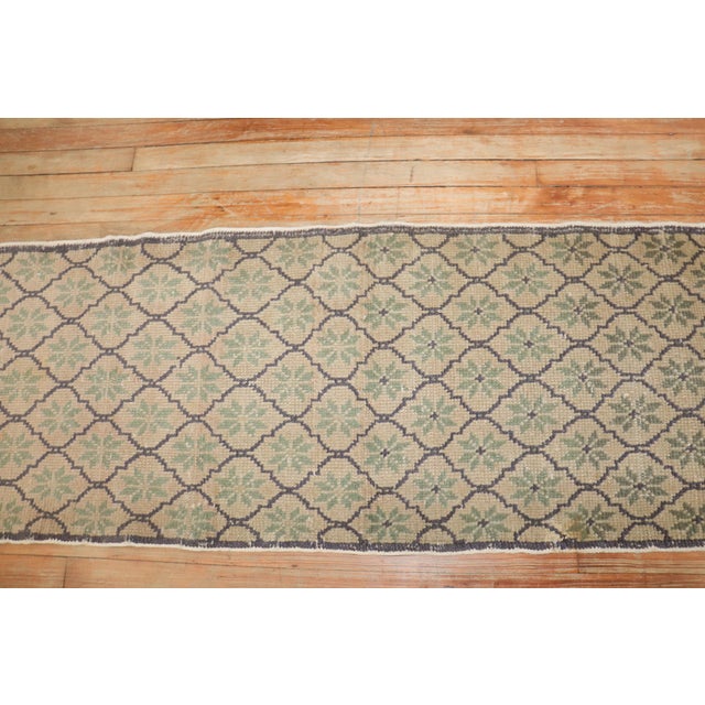 Narrow Vintage Zabihi Collection Turkish Runner - 1'11" x 9'1" For Sale - Image 10 of 10