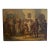 19th Century French Double Sided Impressionist Oil Painting on Board: Figures in a Crowd and Goat For Sale