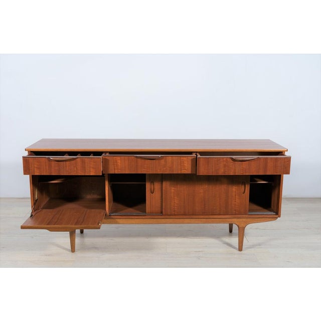 Brown Mid-Century British Teak Sideboard, 1960s For Sale - Image 8 of 18
