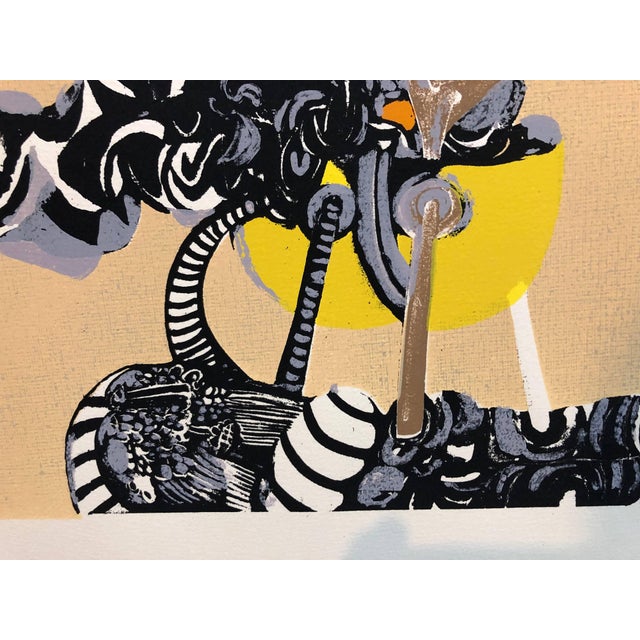 Modern Naftali Bezem, Rare Israeli Surrealist Judaica Abstract Lithograph Naftali Bezem For Sale - Image 3 of 9