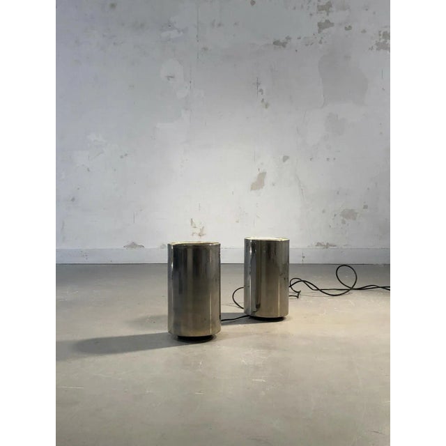 Cylindrical Corfou Table Lamps from Saint-Germain Lumière, France, 1980s, Set of 2 For Sale - Image 10 of 10