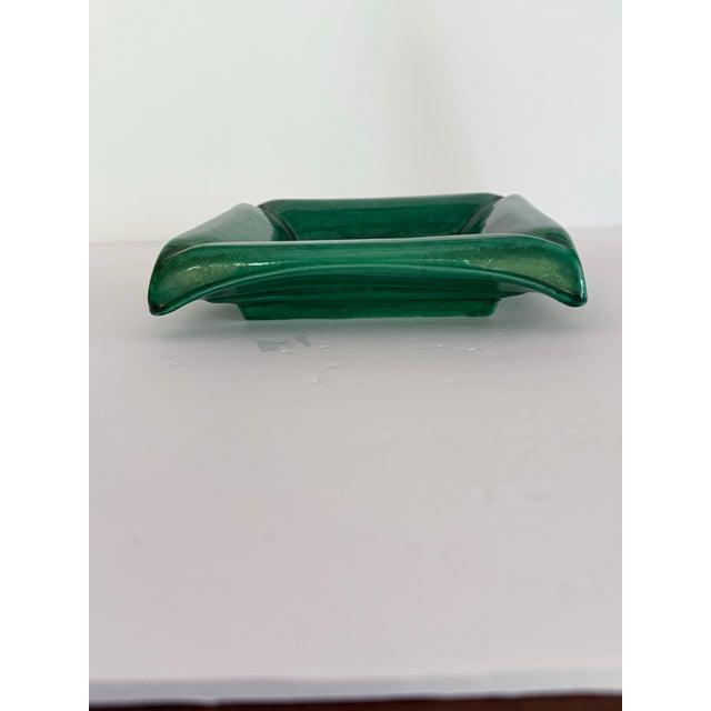 Vintage Green Asian Relief Ashtray Catchall For Sale In New York - Image 6 of 12