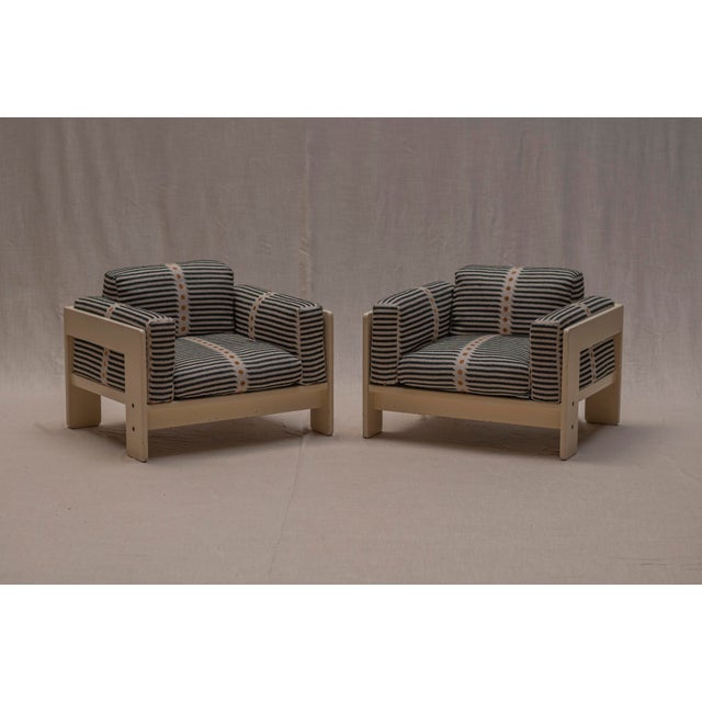 An exceptional pair of Bastiano lounge chairs designed by Tobia and Afra Scarpa for Gavina, Italy, dating from the 1970s....