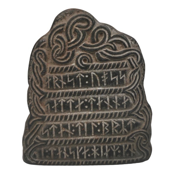 Danish Viking Runestone in Bronze, 1950s For Sale