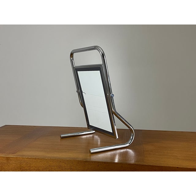Bauhaus Style Chrome Table Mirror, 1970s For Sale - Image 9 of 9
