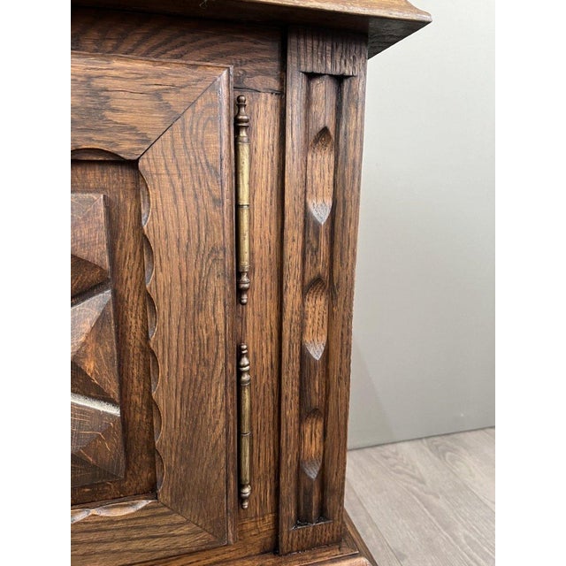 Early 20th Century Carved Wooden Bedside Tables, Set of 2 For Sale - Image 6 of 7