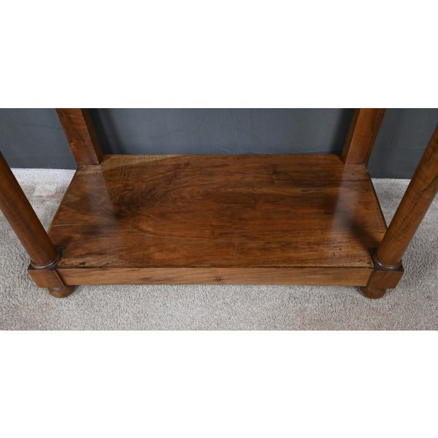 Empire Walnut Console Table, Early 19th Century For Sale - Image 9 of 18