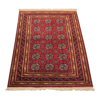 1970s Vintage Traditional Turkish Anatolian Hand Knotted Ikat Kayseri Rug For Sale