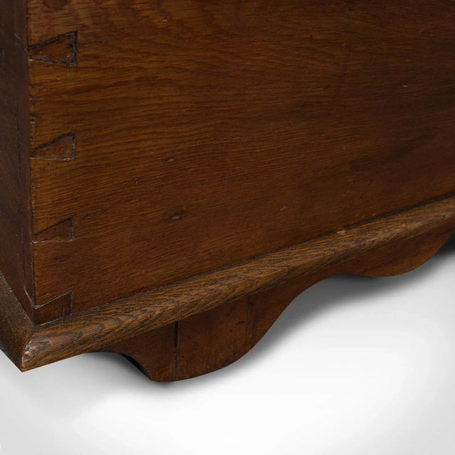 C. 1800 Large Georgian Antique Oak Chest For Sale - Image 4 of 13