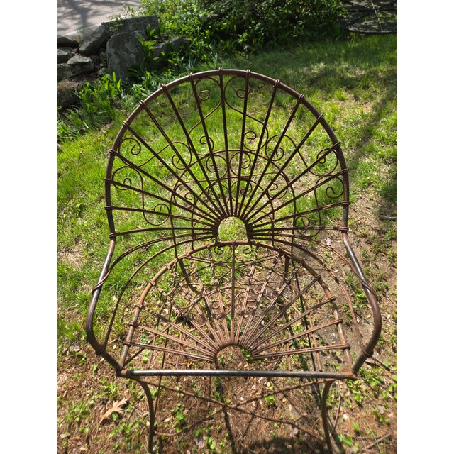 Vintage Wrought Iron Outdoor Patio Chairs - Set of 2 For Sale In Providence - Image 6 of 10
