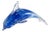 Marinella Decorative Blue Glass Dolphin, Large For Sale