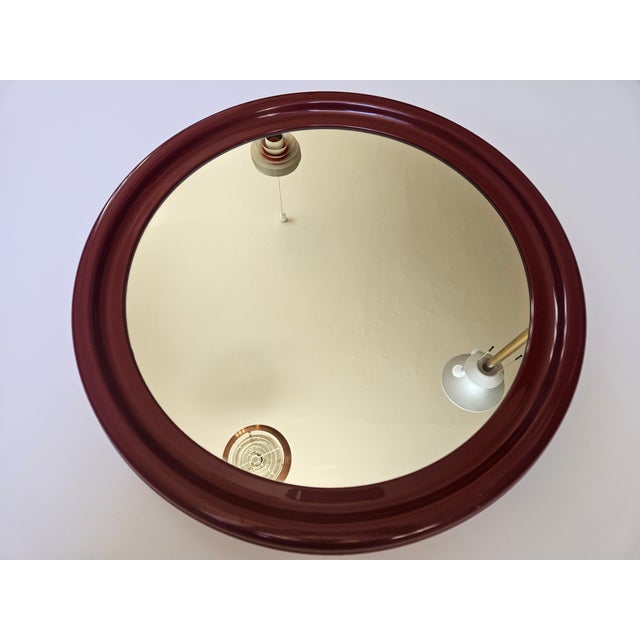 1970s Mid-Century Round Wall Mirror from Syla, France, 1970s For Sale - Image 5 of 12