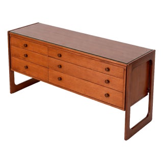 Mid-Century Teak Sleigh Leg Chest of Drawers by William Lawrence, 1970s For Sale