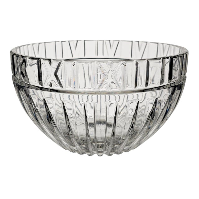 Attributed Tiffany & Co. Atlas Crystal Centerpiece Bowl, 9.75", C. 1995–2005 For Sale - Image 9 of 16