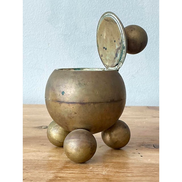 Vintage Gusums Brass Inkwell For Sale In West Palm - Image 6 of 12