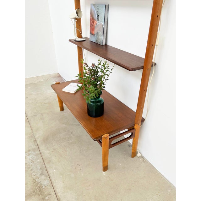 Modular Teak and Beech Wall System attributed to William Watting for Scanflex, Denmark, 1960s For Sale - Image 9 of 17
