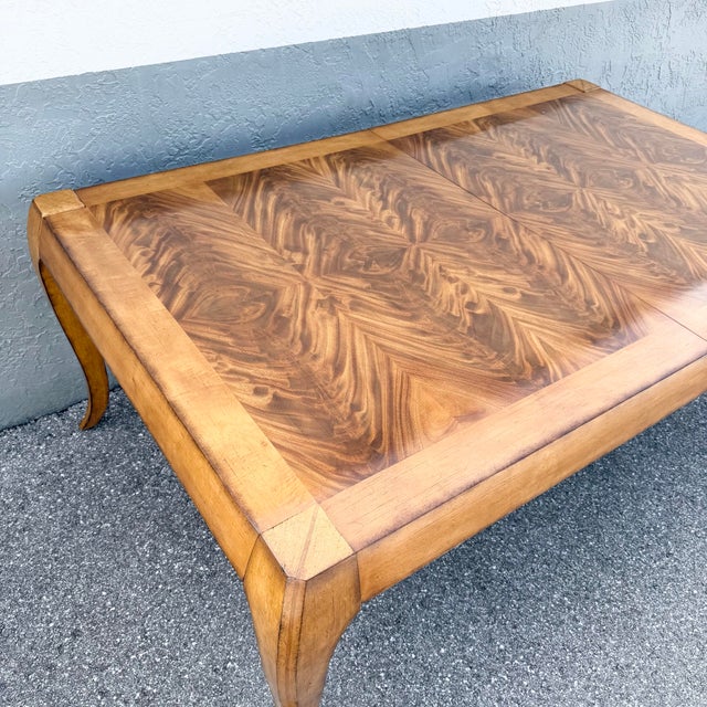 Wood French Provincial Burlwood Extendable Dining Table by Century Furniture For Sale - Image 7 of 12