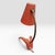Mid-Century Modern Vintage Swedish Desk Lamp in Red Wrinkle Lacquer, 1950s For Sale - Image 3 of 6
