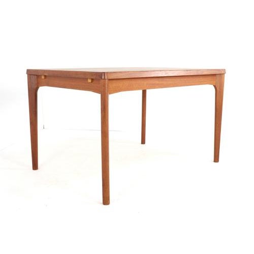 Brown Rectangular Extendable Dining Table by Henning Kjærnulf for Vejle Mobelfabrik, 1960s For Sale - Image 8 of 16