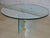 Leon Rosen Pace Collection Style Round Arched Base Cocktail Table. The table is used in great condition with normal wear...