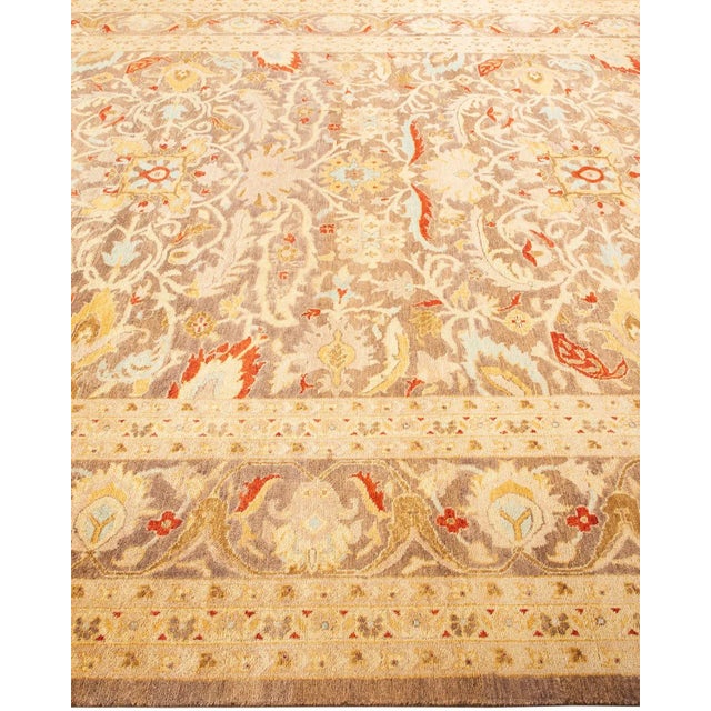 Solo Rugs Vintage Traditional Hand Knotted Wool Area Rug, Brown - 8'0" X 9'10" For Sale - Image 4 of 9