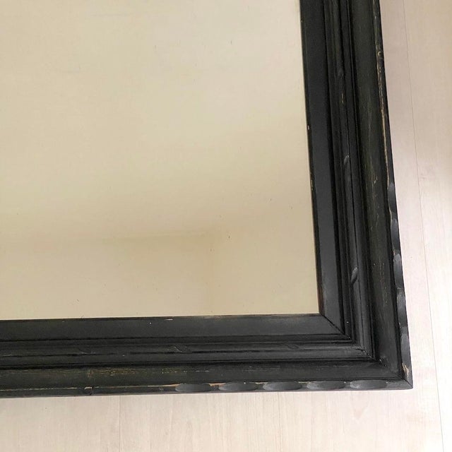 Black Mirror in Matte Black Wood, 1950s For Sale - Image 8 of 17