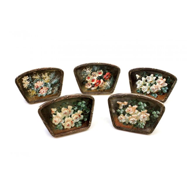 Metal Silver Place Markers with Strips and Support Brackets, Set of 5 For Sale - Image 7 of 10