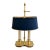 Mid-20th Century Brass Bouillotte Lamp With Black Tole Shade For Sale