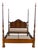 Niagara Furniture King Size Mahogany Four Poster Bedframe For Sale