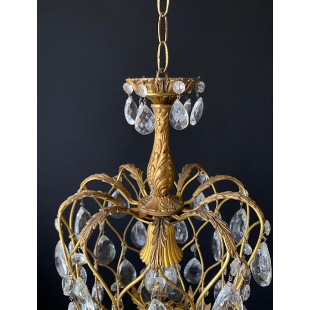 Vintage Pendant Light in Brass, 1960s For Sale - Image 6 of 15