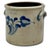 Ceramic Excellent 1850s Antique American Blue 2 Gallon Flower Decorated Stoneware Jar by S. T. Brewer - Havana New York For Sale - Image 7 of 18