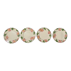 1990s Franciscan Desert Rose (England and United States Back Stamp) Dinner Plate - Set of 4