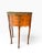 Mid-20th Century Vintage French Louis XV Style Burl Wood Demilune Side Table With Brass Gallery For Sale In Boston - Image 6 of 14