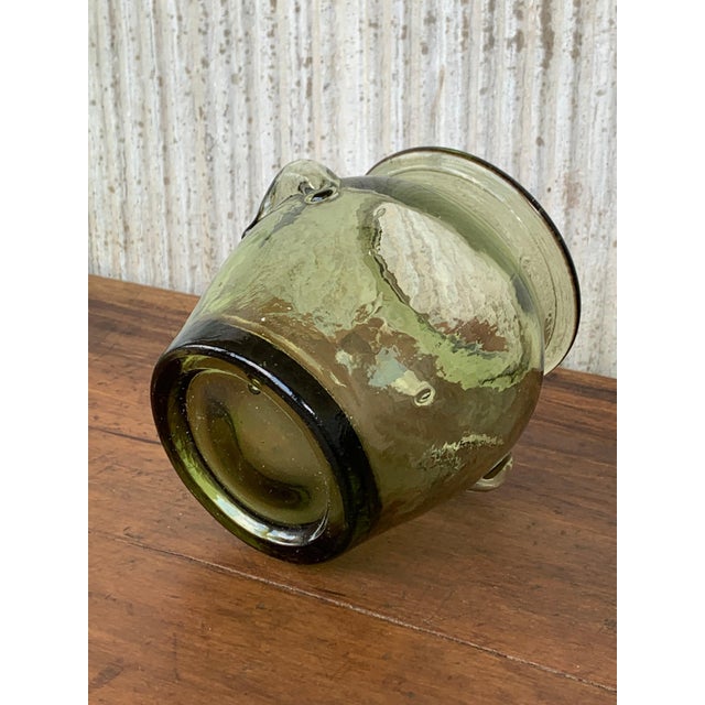 Early 20th Century Green Glass Canister Storage Jars, Spain Flour, Tea, 1960s For Sale - Image 6 of 18