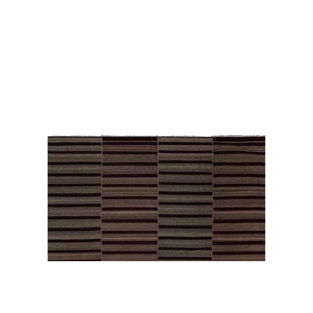 1960s 1960s Oversize Bohemian Striped Wool Kilim Rug 9'2'' X 11'4'' For Sale - Image 5 of 12