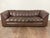 Mid-Century Modern Vintage 1980's Brown Leather Sofa For Sale - Image 3 of 8