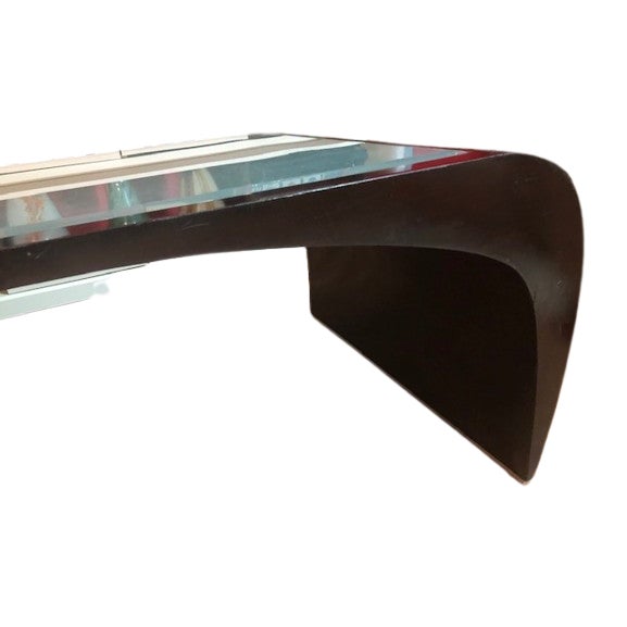 Mahogany Chinese Vintage Waterfall Scroll Coffee Table For Sale - Image 4 of 4