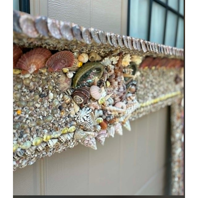 Seashell Encrusted Fireplace Surround and Mantel For Sale - Image 13 of 18