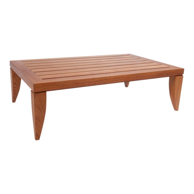Late 20th Century Donghia "Sumatra" Teak Cocktail Table For Sale