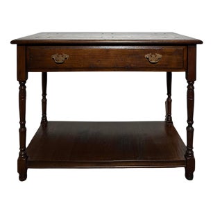 English Oak Side Table For Sale