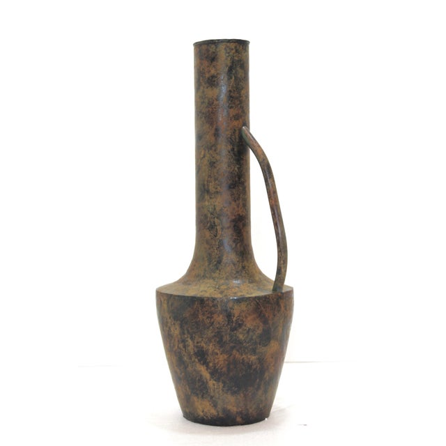 2020s Long Neck Strata Vase with Handle For Sale - Image 5 of 11