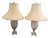 Crystal and Brass Schonbek Lamps With Shades - a Pair For Sale