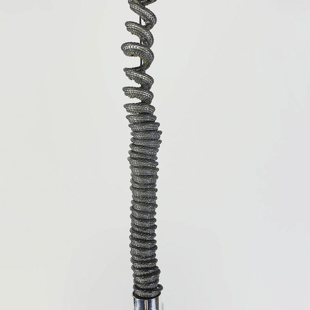 Metal Space Age FHD00480-1 Spherical Orange Chandelier with Chrome Accents, 1970s For Sale - Image 7 of 18