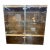 Mid 20th Century Hollywood Regency Burl Wood and Brass Display Cabinet For Sale