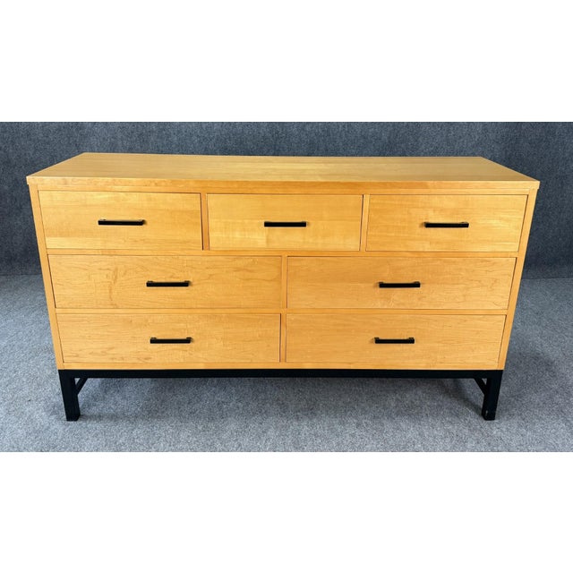 Late 20th Century Maple Dresser With Mirror For Sale - Image 4 of 16