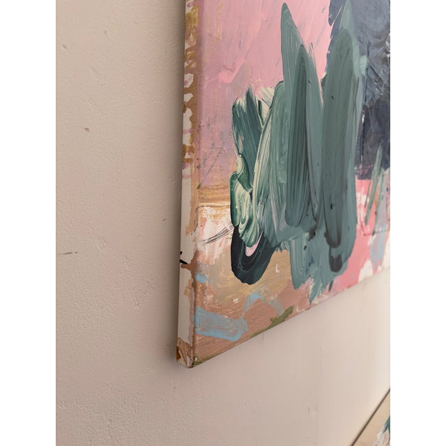 Contemporary Abstract Acrylic, Ink & Textiles on Canvas "Sea Legs" by Marcus Aitken For Sale - Image 9 of 11